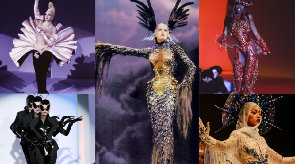 5 runway looks from Thierry Mugler from the 1980s - 1990s.